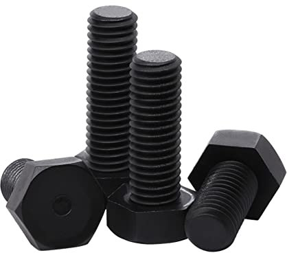 CONPHERON Kunststoff Sechskantschrauben Kunststoffschraube Außensechskant Maschinenschrauben Schwarz, M6x15 mm,30 Stück