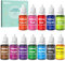 Food Coloring - 12 Color Concentrated Liquid Food Colouring Set - neon Liquid Food Color Dye for Baking, Decorating, Icing, Cooking DIY Crafts - 10ml Bottles