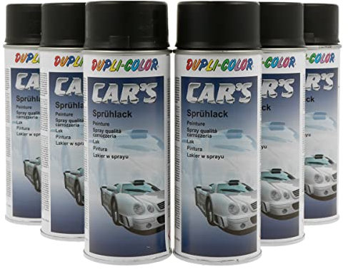 DUPLI-COLOR 100010 CAR´S schwarz matt Set 6 x 400 ml