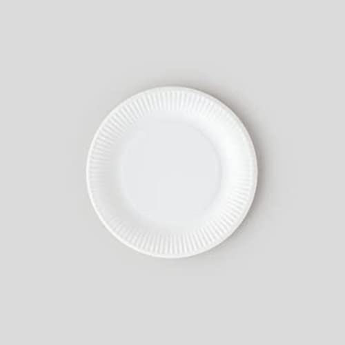 Monoprix Maison 50 assiettes blanches en carton de 23cm - Le lot