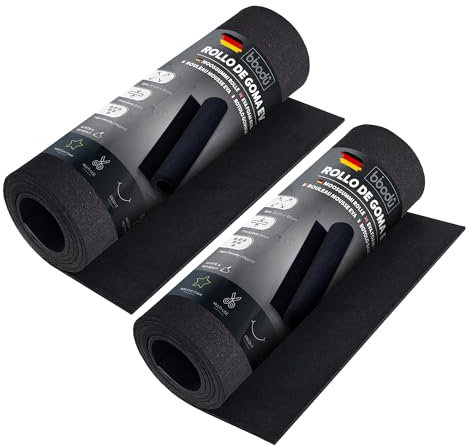 BIBODU Lot 2 Rouleaux Mousse EVA Noire 2mm | Dimensions 150 cm x 32 cm, Densité 80 kg/m3 | Mousse Eva Noir pour Bricolage DIY, Costumes Cosplay, Halloween | Convient aux Enfants et aux Filles