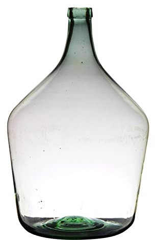 INNA-Glas Dekoflasche JENSON, recycelt, klar-grün, 46cm, Ø29cm, 15L - Glasballon