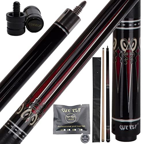 CUEELF Pool-Queue-Stick aus Hartholz, kanadischer Ahorn, professioneller Billard-Queue-Stick mit 13 mm Spitze, 19/19,5/20/20,5/20,5/595 ml Billardstock