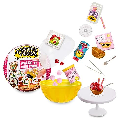MGA'S MINIVERSE Make It Mini Food Diner Serie 2 - Juego DIY de comida con luz UV, réplicas de alimentos, envasado ciego y juego de resina - No comestible - Para niños mayores de 8 años