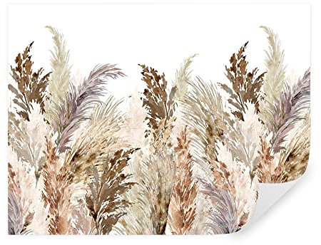 TAPEKO Papier Peint Panoramique Herbe de la Pampa 400x280 cm 3D Herbe de la Pampa style Boho Papier Peint intissé pour Chambre Salon Décoration Murale u71779