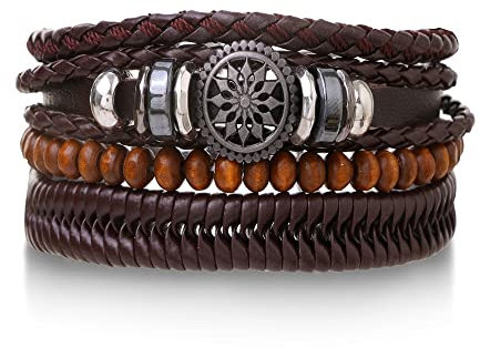 LAECCO Leather bracelet Norse Vikings Axes Wrap Bracelets Men Hammer Camping Paracord Survival Rope Wristband Amulet Handmade Male Jewelry Gifts