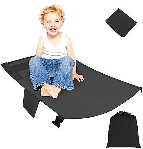 Kinder Flugzeug Hängematte FußStüTze Flugzeug, SitzverläNgerung Flugzeug Kinder, 79x44cm (Grau)