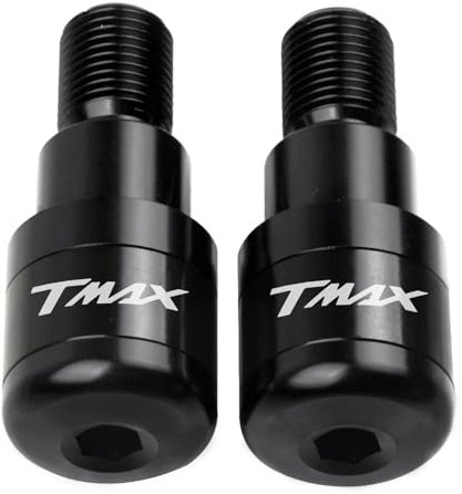 YIEBA TMAX 500 530 560 2 pièces bascules de guidon contrepoids poignées de guidon de moto extrémité en aluminium CNC pour Tmax 500 Tmax 530 Tmax 560 2009-2022 TMAX530 SX DX 2017-2019 (noir)