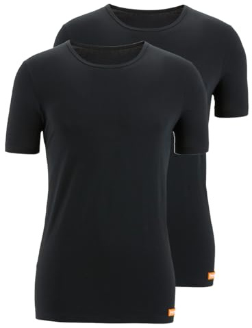 bruno banani 2er Pack WARM UP - Herren - Unterhemd/Shirt Kurzarm - Unterwäsche - Baumwollstoffe