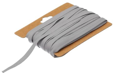 QUARKZMAN 1/4 Doppelt Gefaltetes Schrägband Baumwolle Kontinuierliches Bias Klebeband für Nähen Säumen Quilten Saum Binden Handwerk (Weiß Grau 12 Yards)