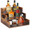 Alyoen Wooden Wine Rack, 3Tier Liquor Bottle Display Stand,12 Bottle Coffee Syrup Rack Organizer,Coffee Station Organizer,Mini Bar Shelf, Home Bar,Drinks Cabinet for Drinks, Syrup,Coffee