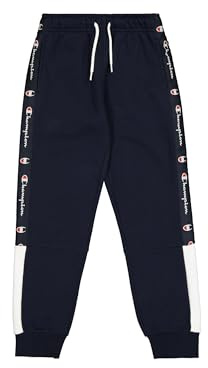 Champion Legacy Retro Sport B (306858) – Ultraleichte, weiche, kompakte Fleece-Trainingshose mit Rippbündchen, Blau, 7–8 Jahre (S), Kind FW24
