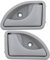 GIONAR Poignée de Porte Intérieure avant Gauche et Droite pour Twingo 1 1993-2007 Kangoo 1 1997-2010 Kubistar Van 2003-2009, OE 8200247802 8200247803, 2Pcs Poignee de Porte Interieur Gris