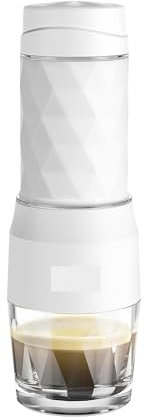 WEIJICUI Cafetière portative, Machine à café portable Machine à expresso Presse à main Capsule Cafetière moulue Portable for et pique-nique,Parfait pour le camping, la randonnée, le camion