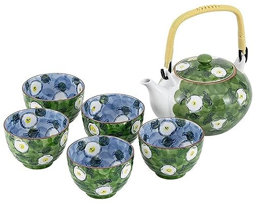 IUBGFTO Juego de té japonés Juego de té Juego de Tazas de té Tetera de Estilo japonés Taza de té con colador, Juego de té de cerámica de té de la Tarde en casa Interesante