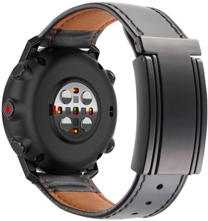 Leder Armbänder für Polar Vantage M2/ Vantage M Armband, mit Verstellbar Magnetische Faltschließe aus Edelstahl Ersatzarmband für Damen Herren Kompatibel mit Polar Vantage M2/ M Uhrenarmband (E,22mm)