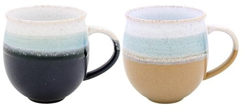 Lesser & Pavey Elements Reactive Glaze Mugs 2a Set of 2 Kitchen & Home | Stylish Tableware Mug Set of 2 for Every Occasion | Coffee Cup Set of 2 for Mens Gifts & Birthday Gifts for Women - LP74171