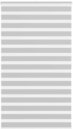 vidaXL Estor Cebra Gris Claro 120x200cm Tejido Ancho 115,9cm poliéster, Estor Doble, Estor Enrollable Cebra, Cortina Cebra, Estor Doble