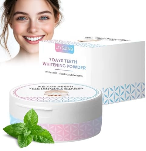 Zahnaufhellung,Aufhellendes Zahnpulver,Kariesprävention mit Sanfter Reinigung,Entfernt Flecken von Tee,Kaffee,Wein und Rauchen,Sensitivfreie Formel,für Alle Zähne,Frischer Atem(50g)