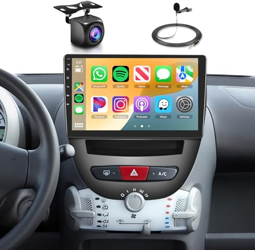 [4G+64G]  Autoradio für Toyota Aygo/Citroen C1/Peugeot 107 2005-2014 | 10,1-Zoll Touchscreen Android 13 mit CarPlay, Android Auto, BT5.0, WLAN, GPS, RDS, FM, EQ