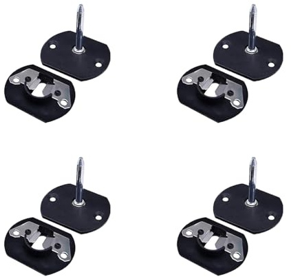 tooloflife 4 Stück Schwarze Pin-Style Verbindungsstücke für modulare Sofas und Betten, Möbelgelenk Ersatzteile