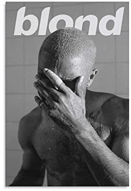 ECGRLNV Poster Kunstdrucke 30 * 50cm Frank Ocean Blond Poster Canvas Wall Art Pictures for Bedroom Wall Art Gifts Decor Senza Cornice