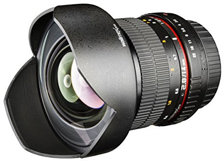 Walimex Pro 14 mm f1:2,8 Festbrennweite manueller Fokus Weitwinkelobjektiv für Canon EF Mount Kamera Objektiv für Spiegelrefelxkamera für Canon EOS 1300D 1200D 6D Mark II 5D Mark II 7D 5D 80D