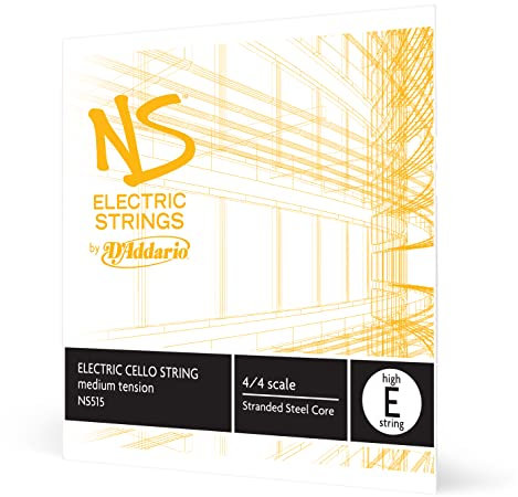 D'Addario NS515 Elektrik-Cello Einzelsaite 'High E' mehrfach verdrillter Stahlkern Medium