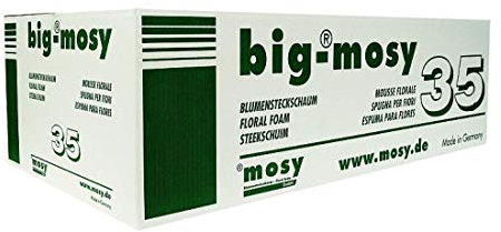 mosy Steckschaum - Ziegel, 23 x 11 x 8 cm, 35 Stck, Nasssteckschaum, Frischblumen, Blumen-Steckmasse, Blumen-Gestecke, Steckschwamm