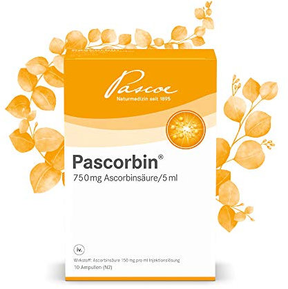Pascoe® Pascorbin 750 mg Ascorbinsäure/5 ml: Vitamin-C-Injektion - 10 x 5 ml Ampullen