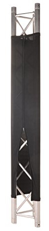 Expand Trusscover, Traversenhusse 1,5m Schwarz Reißverschluss - Verkleidung F33 und F34 Truss - B1 - Stretch