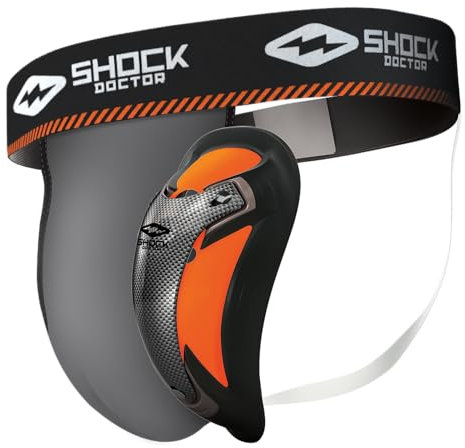 Shock Doctor Herren Tiefschutz mit Ultra Carbon Flex Cup Suspensorium, Grey, M EU
