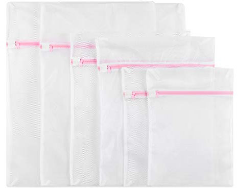 Mesh Laundry Bags, GOFRIEND Zippered Washing Machine Wash Bags Large Fine Mesh Bag, Reusable and Durable Mesh Wash Bags for Delicates Blouse, Hosiery, Underwear, Bra, Lingerie Baby Clothes (6 SET)