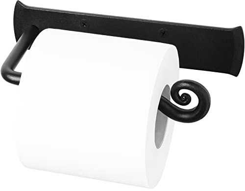 RTZEN Toilettenpapierhalter für Badezimmer, handgefertigt, rustikal, Schmiedeeisen, Wanddekoration, Toilettenpapierhalter, Mattes Wandhalterung, für Moderne Bauernhaus-Badezimmer-Dekoration