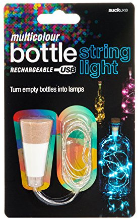 SUCK UK Flaschen-Lichterkette – Mehrfarbig