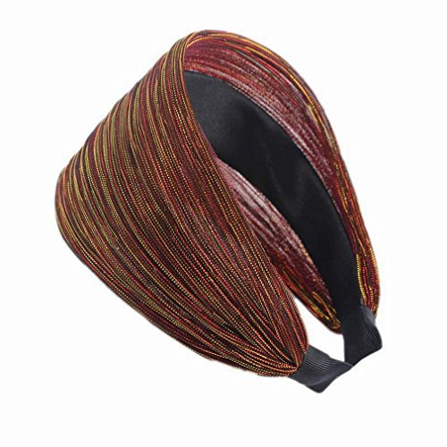 YiyiLai Serre-tête Large Ruban Bande Femme Bandeau Coiffure Accessoire Vintage Casual Soirée Rouge