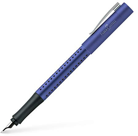 Faber-Castell 140907 - Füller Grip 2011, Feder F, Blau, 1 Stück