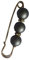 Baoblaze Perlen Sicherheitsnadeln Brosche Clip für Damen Schal Mantel Kleid, Mode Accessoire, Grau