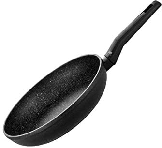 ELO Bratpfanne Ø 20 cm GRANIT SOLUTION, Aluminium Bratpfanne mit Antihaftbeschichtung, Pfanne für Ceran-, Gas-, Elektro-, Induktionsherde - spülmaschinengeeignet, Farbe: Schwarz