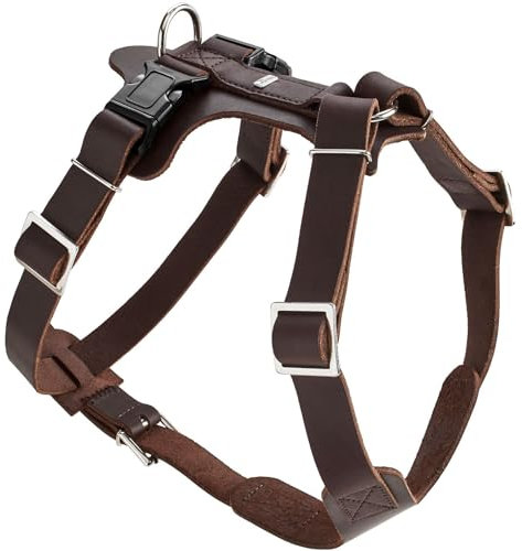 HUNTER AALBORG Hundegeschirr, Leder, XS, dunkelbraun