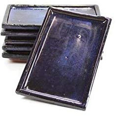 Planeta HUERTO | Plato Cerámico para Bonsáis Rectangular Azul – Diseño Elegante y Funcional para el Cuidado del Bonsái