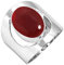 Jeweloporium 925 Silber Ringe für Frauen Rot Granat Quarz mit Stein Boho Silber Ringe Größe 56(17.8) das Erntedankfest Geschenk Handgefertigt Schmuck