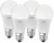 LEDVANCE Smarte LED-Lampe mit Bluetooth Mesh Technologie, Sockel E27, Lichtfarbe änderbar (2000-6500K), RGB-Farben änderbar, ersetzt Glühlampen mit 60W, steuerbar mit Google und Alexa, 4er-Pack