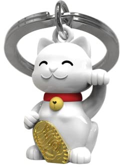 METALMORPHOSE - Porte-clés Chat porte bonheur Maneki Neko - MTM226-01