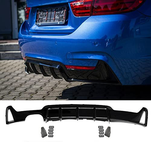 DM Autoteile SCHWARZ Glanz LACKIERT Diffusor Sport passend für M-Paket F32 F33 F36 + ABE*