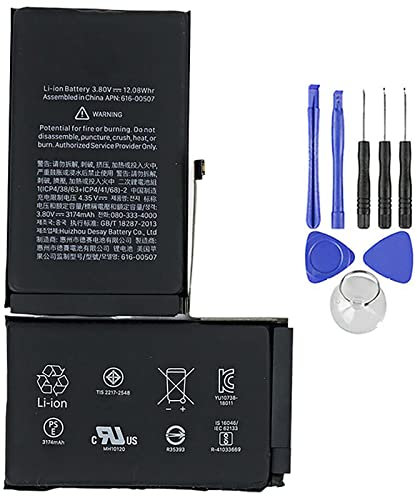 Batterie compatible avec iPhone XS Max 3174 MAH haute capacité avec kit de démontage inclus