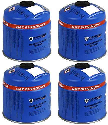 TW24 Gaskartusche mit Schraubventil 4X 500g Schraubkartusche Butan Gas Kartusche Camping Ventilkartusche Campinggaskartusche