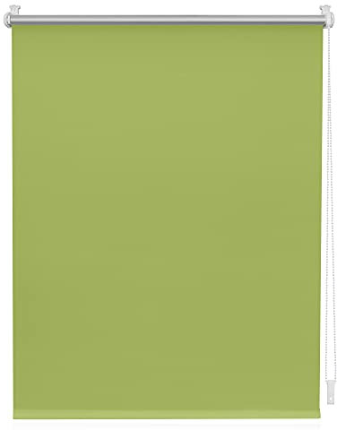 Lichtblick Thermorollo ohne Bohren, Klemmfix, Verdunklungsrollo, Hitzeschutz, Sichtschutz, Wandmontage, Deckenmontage, Rollo für Fenster und Türen Grün,B95 x H150 cm