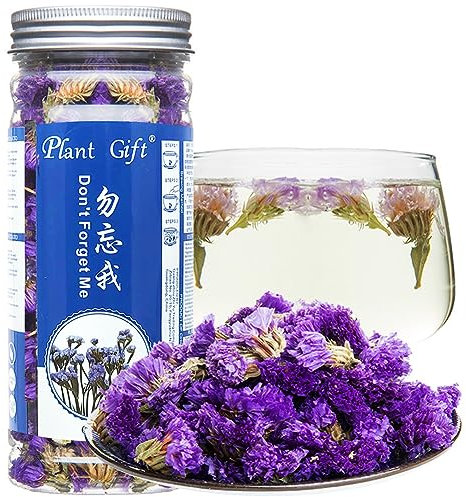 Plant Gift Forget-me-not Flower Tea, 勿忘我 Vergissmeinnicht Blumentee, Getrocknete Myosotis Sylvatica Blume Kräuterkräuter chinesische Gesundheit Hautpflege 30g/1oz