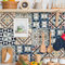 Buer Homie Carta Adesiva Per Piastrelle Cucina，Adesivi Per Piastrelle Bagno， Mattonelle Adesive Cucina (20 x 20 cm,10PCS, mosaico)